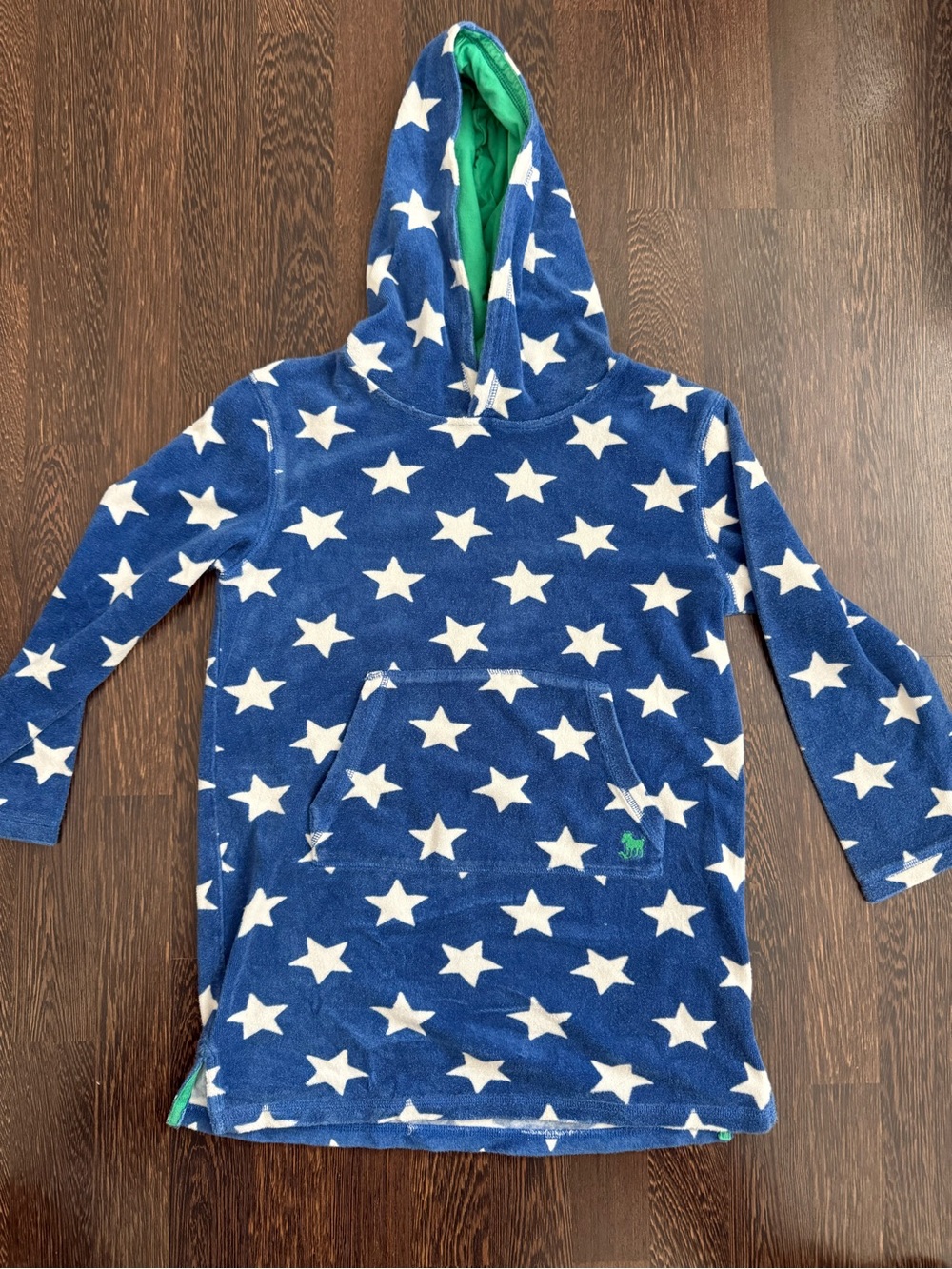 Boys Mini Boden Toweling Hoodie Swim Coverup 9-10y July 4th Stars